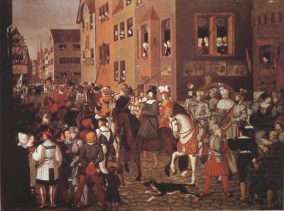 Franz Pforr Entry of Emperor Rudolf of Habsburg into Basel in 1273 (mk22) china oil painting image